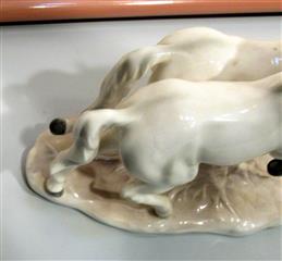 PAIR ECHT ALTMAN PROCELAIN GALLOPING HORSES - ONE PAIR 8